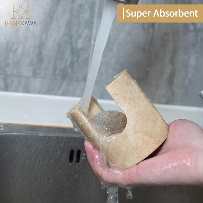 Natural Marble Travertine Sponge Rack, Beige Sink Storage Rack Suitable for Kitchen Countertops, Drying Rack, Sink Organizer