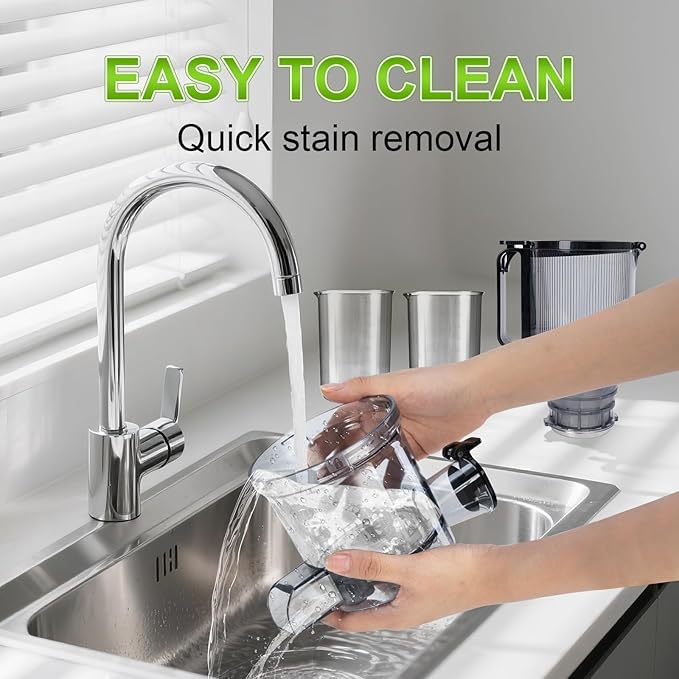Masticating Juicer Attachment for KitchenAid Stand Mixer,Slow Cold Press Juicer for Kitchenaid Accessory with 4.5" Large Feed Chute,2 * 28oz Cups for Fruits & Vegetables by Aifeel