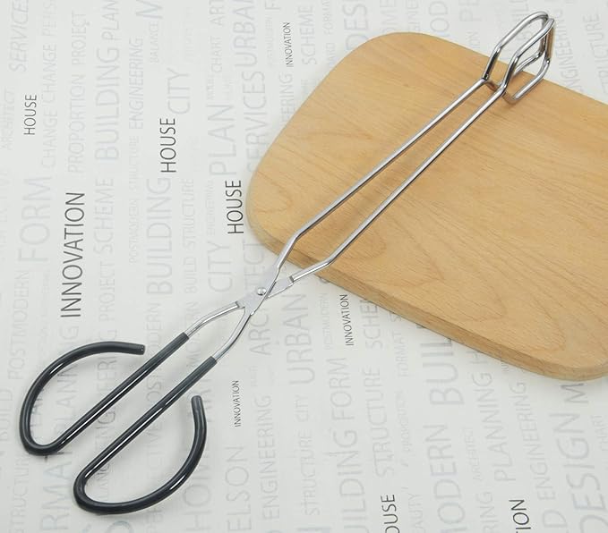 Extra Long Scissor Tongs 16-Inch Stainless Steel Barbecue Grilling Tongs