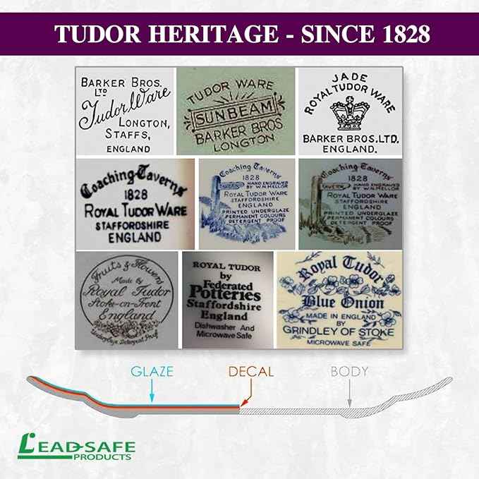 TUDOR ROYAL 12-Piece Porcelain Round Dinnerware Set, Service for 4, VICTORIA Green Design, Blue Floral, Plates Bowls Dishes, Premium Quality Tableware, Unique Pattern, Glossy