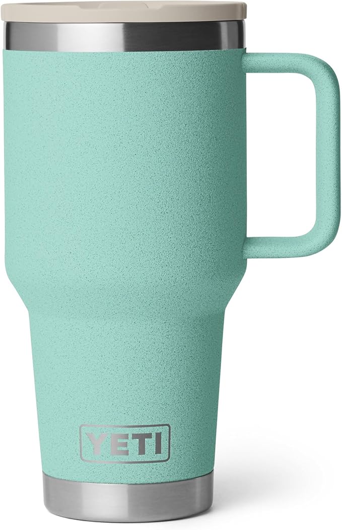 YETI Rambler 30 oz Travel Mug with Flip Straw Lid – Stainless Steel, Vacuum Insulated, Leakproof, Cup Holder Friendly