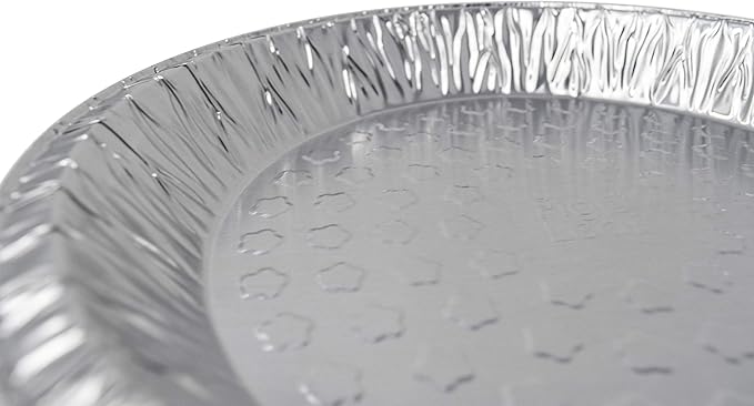 Fig & Leaf (60 Pack) Premium 9-Inch Pie Pans l Disposable Aluminum Foil l Heavy-Duty l Tin Plates for Tart Quiche Pies