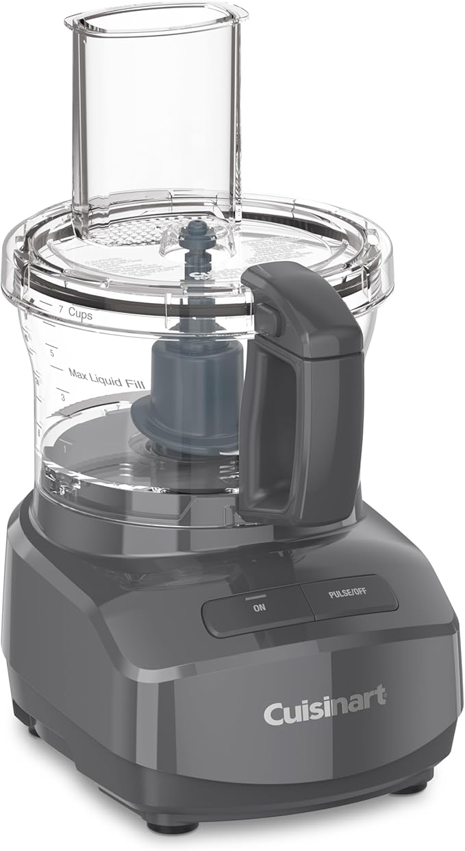 Cuisinart 7-Cup Sleek and Modern Design Food Processor with Two Easy Controls and Universal Blade for Chopping, Mixing, and Dough (Gray)