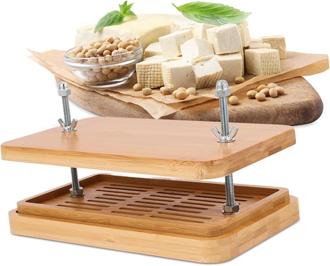 Alipis Bamboo Tofu Press Drip Tray Adjustable Tofu Maker Efficient Kitchen Tool for Soybean Curd