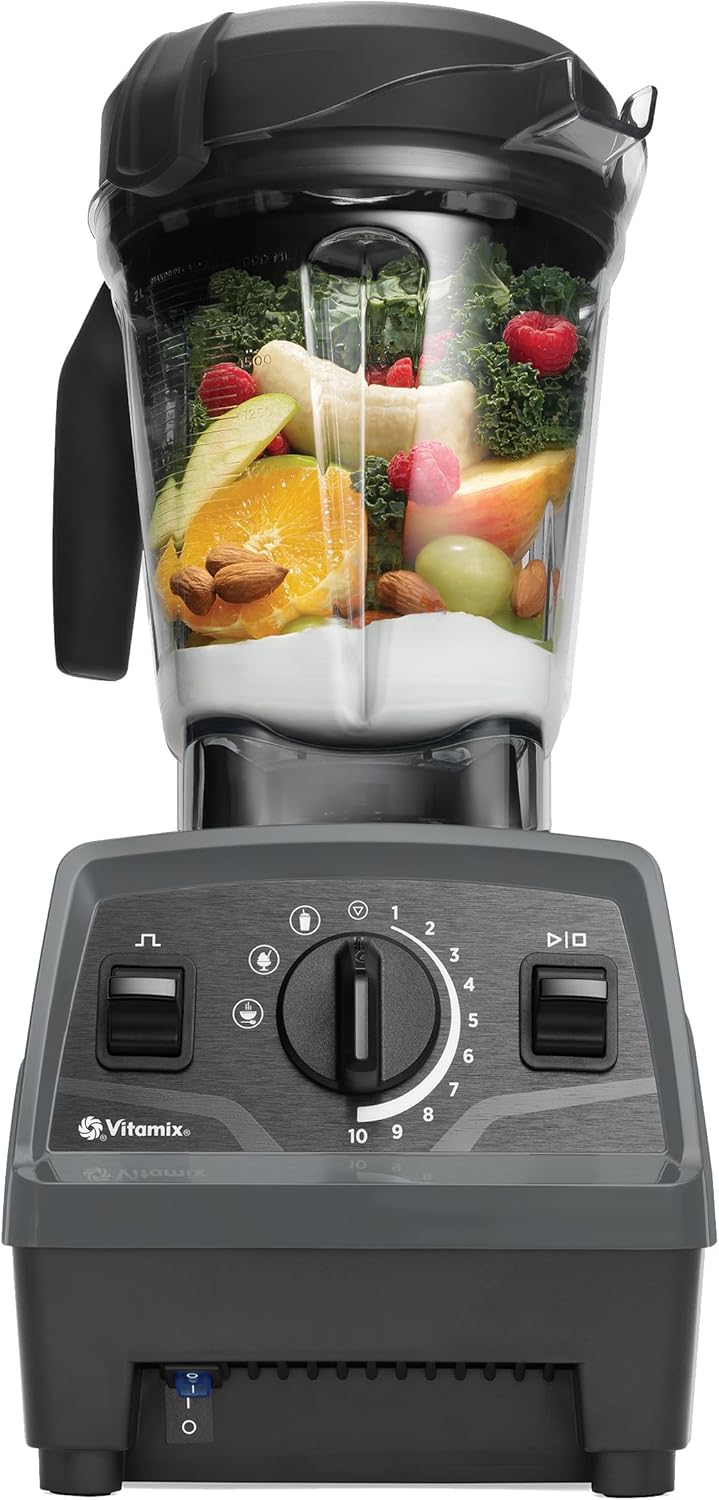 Vitamix Explorian Professional Grade Blender, 3 Presets: Smoothie, Frozen Dessert and Hot Soup, 64oz Pitcher, Slate (Renewed Premium)