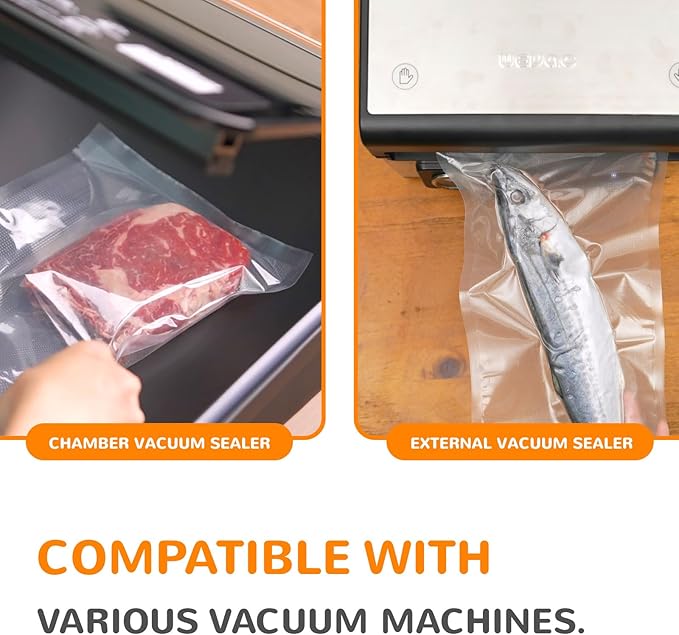 Wevac 6''x150', Vacuum Seal Roll Keeper with Cutter, Ideal Vacuum Sealer Bags for Food Saver, BPA Free, Commercial Grade, Great for Storage, Meal prep and Sous Vide