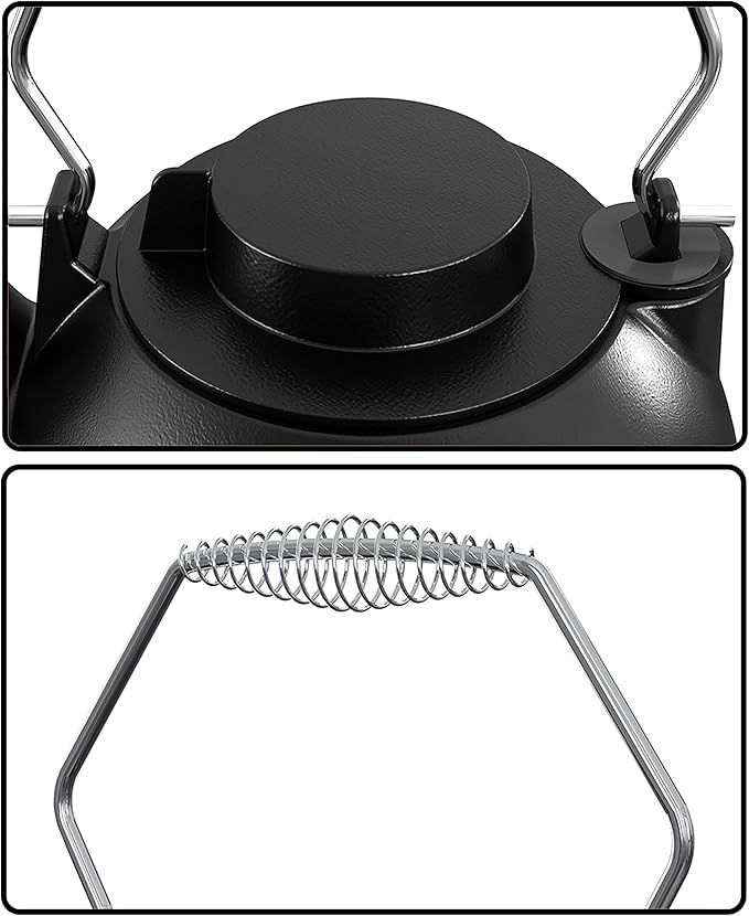 Fire Beauty Humidifying Iron Kettle，Stove Humidifier，Wood Stove Kettle，Cast Iron，Chrome handle