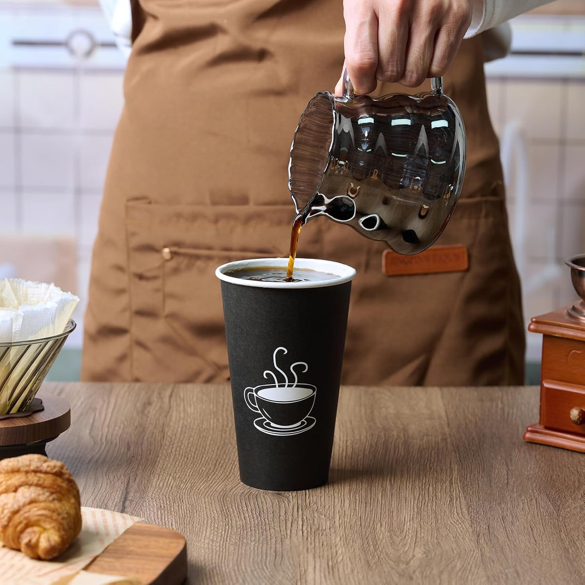 16 oz Paper Coffee cups, 210 Count, Disposable Drinking Cups for Parties, Office Use, and Everyday Needs
