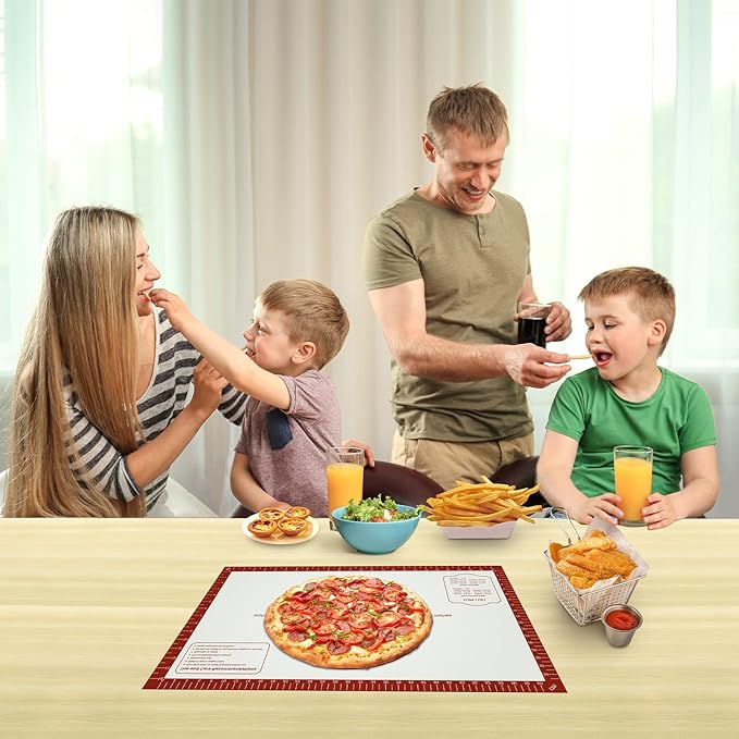 Silicone Baking Mat,Non Stick Pastry Dough Mat for Rolling, Macarons Baking Mat, Pie Crust Bread Pizza Mat, Counter Mat