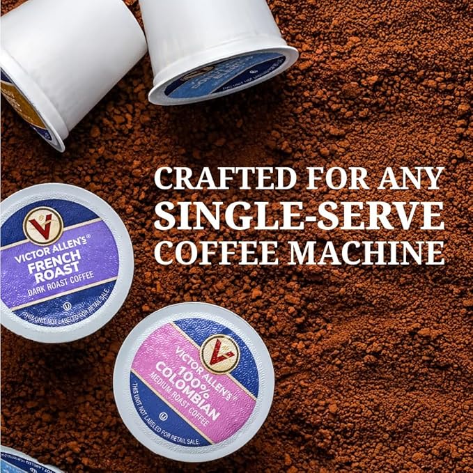 Victor Allen's Coffee Variety Pack (Morning Blend, Donut Shop Blend, and French Roast), 32 Count, Single Serve Coffee Pods for Keurig K-Cup Brewers