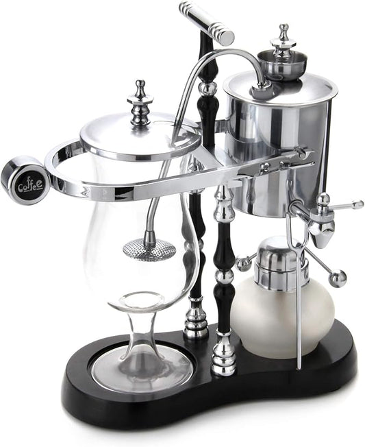 Diguo Belgian/Belgium Balance Siphon/Syphon Coffee Maker. Elegant Double Ridged Fulcrum with Tee handle