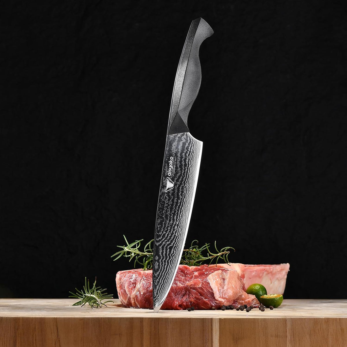 Professional Chef Knife 8 "Damascus Kitchen Knife 8C High carbon stainless steel Super sharp,Ergonomic Full Tang ABS Anti-Skid Handle utility knife Japanese Cooking Knife with Luxury Gift Box