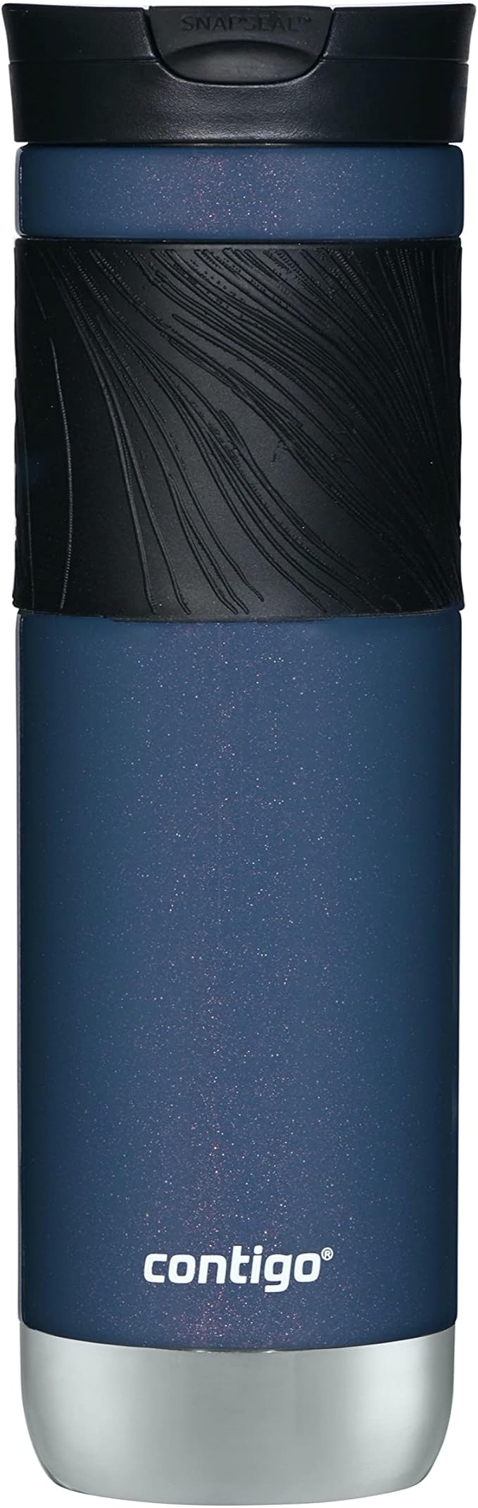 Contigo Byron 2.0 Stainless Steel Travel Mug with Snapseal Lid and Grip, 24oz, Midnight Berry, BPA Free and Leak Proof