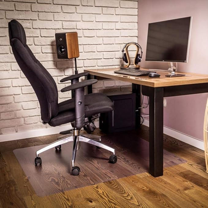 NECAUX Custom Frosted Plastic Desk Cover Protector - 12 x 55 inch, 1.5mm Thick Vinyl Table Mat for Writing Desk