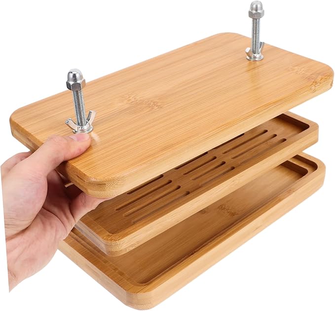 Alipis Bamboo Tofu Press Drip Tray Adjustable Tofu Maker Efficient Kitchen Tool for Soybean Curd