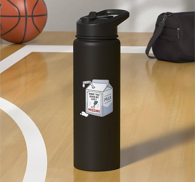 Amputee Leg Amputation Milk Carton Have You Seen My Legs Stainless Steel Insulated Water Bottle