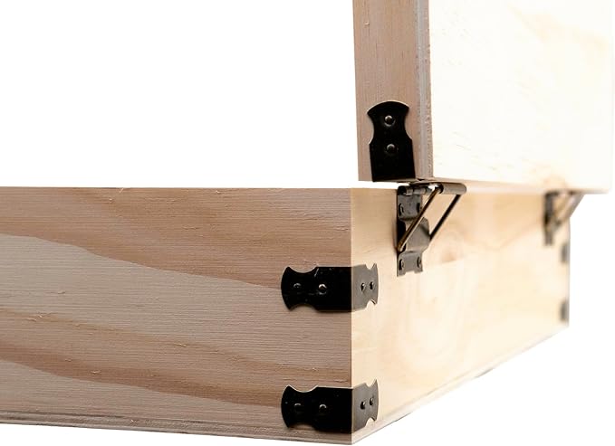 Large Wooden Tea Organizer Box, Big 14" Pine Storage Chest | 8-Slot Tall, Adjustable Shelves | 100% Handmade Craft Eco-Friendly Natural Décor