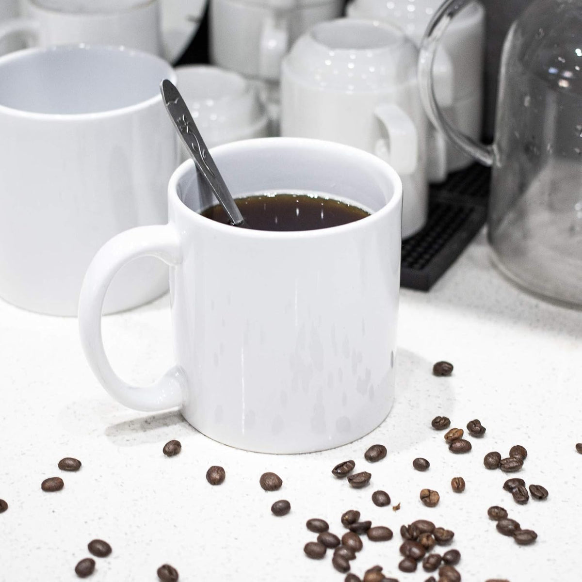 22oz white Super Large Ceramic Coffee Mugs Large Handles Set of 4