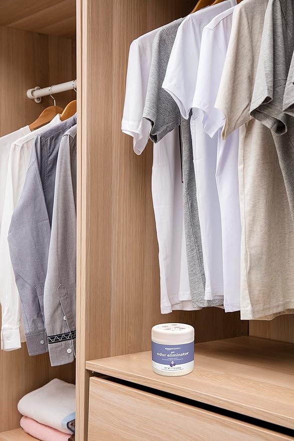 Amazon Basics Gel Odor Eliminator, Activated Charcoal, Lavender Scent, 17 Oz, 1-Pack