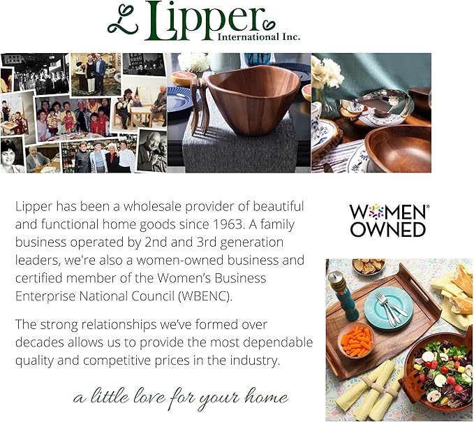 Lipper International 8187 Bamboo Wood and Acrylic Tea Box with 5 Sections, 14" x 5" x 3-3/4"