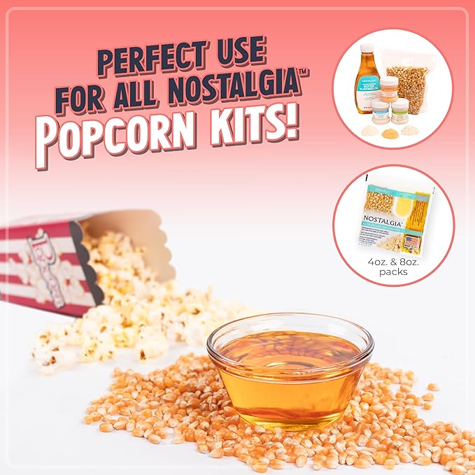 Nostalgia Vintage Hot-Air Popcorn Maker Machine - Makes Up to 12 Cups - Oil-Free - Healthier Popcorn - Classic Stand-Up Cart With Wheels - Includes Kernel Measuring Cup - Red