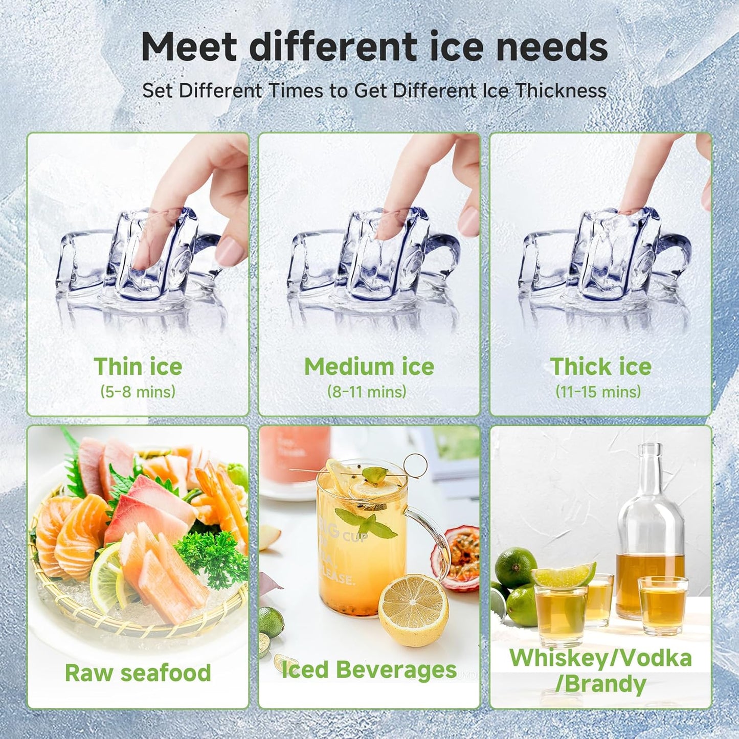 Real Relax Commercial Ice Machine 360LBS/24H, ETL Approved Industrial Ice Maker Machine with 200 LBS Storage Bin, Ice Scoop, Auto Self-Cleaning, LCD Display for Restaurant Bar Café