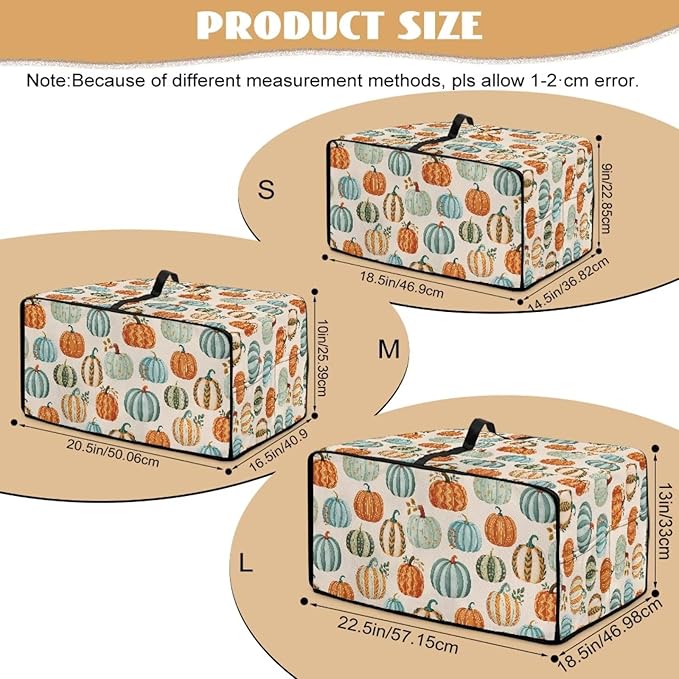 Toaster Oven Dust Cover Dustproof Smart Oven Air Fryer Microwave Cover with Side Pockets, Electric Appliance Protector for Kitchen, S, Pumpkin Pattern