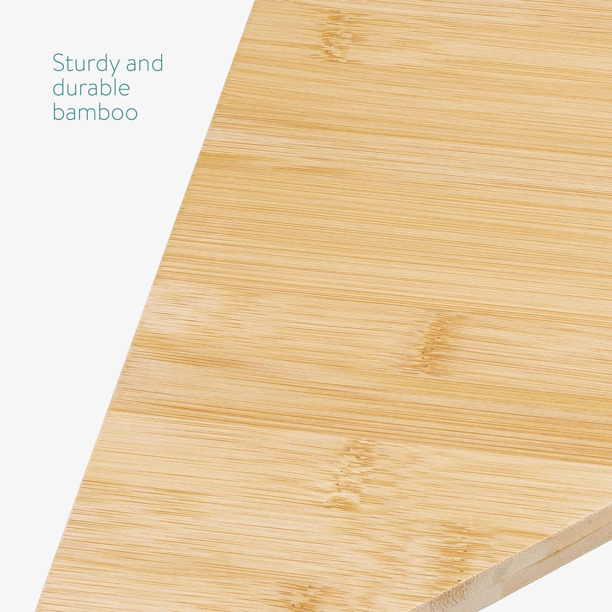 Navaris Bamboo Corner Shelf Unit - Free-Standing Corner Shelf for Kitchen Cabinet Cupboard Countertop Work Surface Storage Organizer 11.8"x11.8"x5.9"