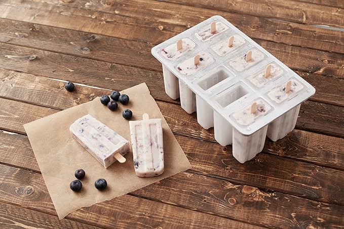 Fox Run Frozen Popsicle Maker Ice Pop Mold, with 24 Sticks, BPA-Free Plastic and Aluminum