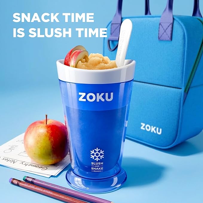 ZOKU Original Slush and Shake Maker, Compact Make and Serve Cup with Freezer Core Creates Single-Serving Smoothies, Slushies and Milkshakes in Minutes, BPA-free, Orange