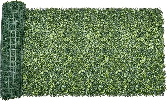 VEVOR Artificial Grass Wall Panels, 40 x 120 inch, Milan Grass Greenery Boxwood Panel for Indoor Outdoor Green Decor & Ivy Fence Covering, Privacy Backdrop Wall Hedge Screen for Garden