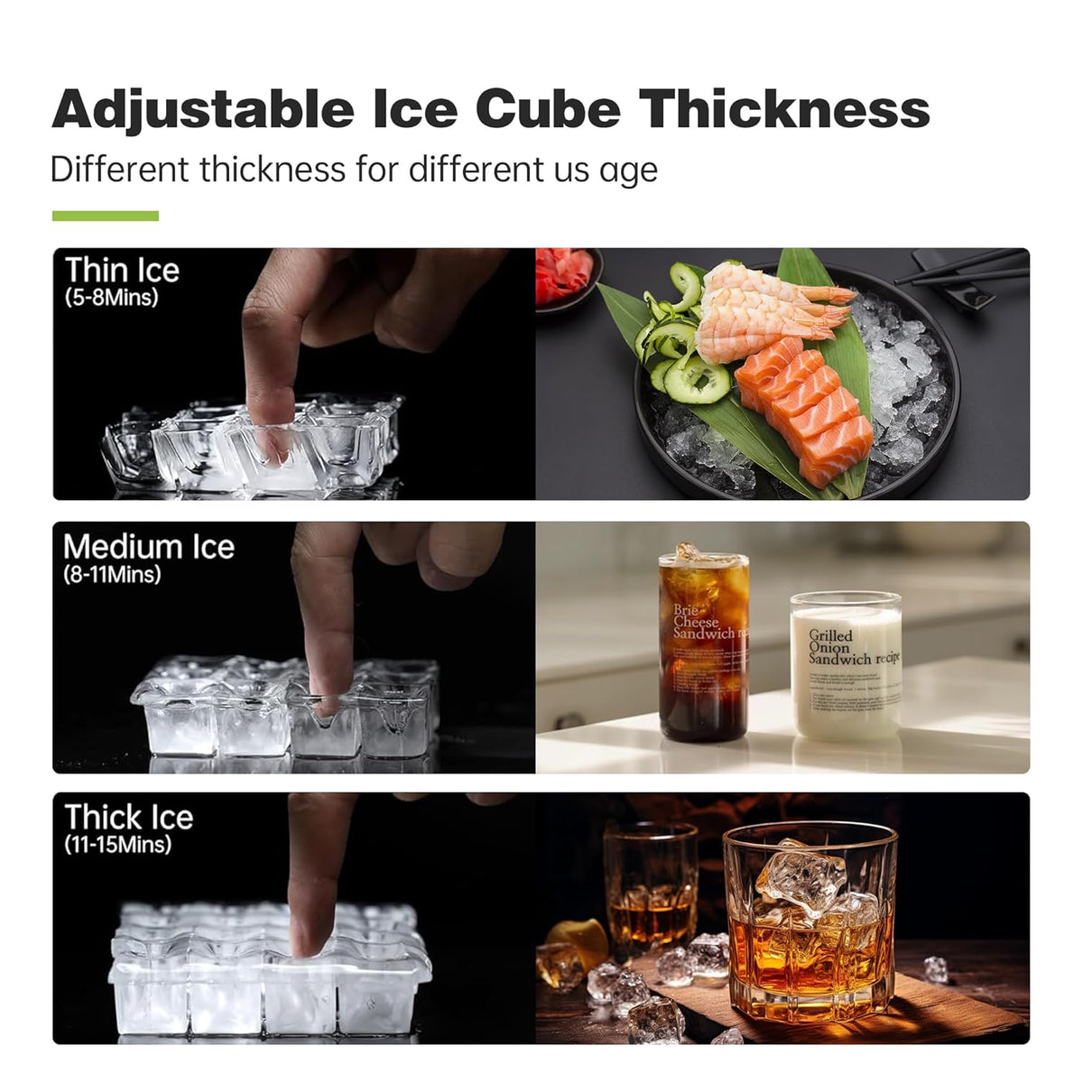 Commercial Ice Maker Machine, 440 lbs /24 h, 330 lbs Storage Bin, ETL Approval Industrial Ice Machine, Stainless Steel, Automatic Cleaning, Perfect for Bar/Cafe/Restaurant, with Ice Shovels