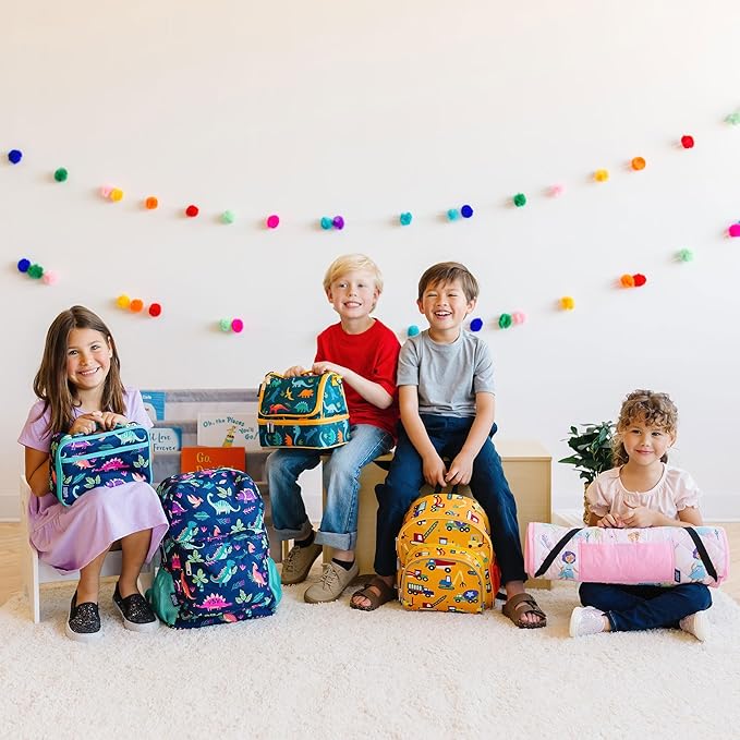 Wildkin Kids Two Compartment Insulated Lunch Bag – Keeps Food Hot or Cold, Easy-Clean Lining, Leak-Resistant & BPA-Free – Boys & Girls, Ideal for School, Travel & Daycare – Holographic