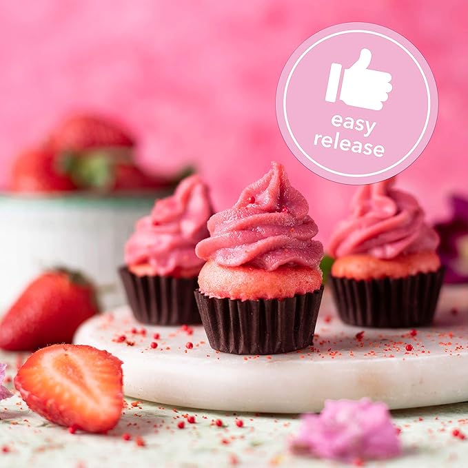 PLASTICPRO Aluminum Foil Mini Muffin Pans Reusable and Disposable, Holds 12 Mini Cupcakes/Muffin foil Pan Pack of 10