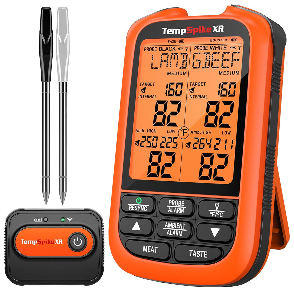 ThermoPro TempSpike 2000FT Wireless Meat Thermometer Digital with 2 Ultra-Thin Meat Probe, Grill Thermometer Wireless for Rotisserie, Smoker, BBQ, Grill, Turket, Kitchen Cooking Thermometer