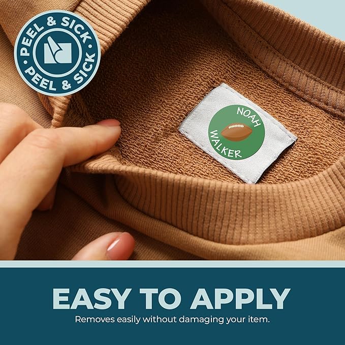 Personalized Daycare Name Labels for Kids (130 Labels) - Custom Waterproof Name Stickers for Clothing Tags, Water Bottles, Lunch Boxes and School Supplies (Dinosaurs)