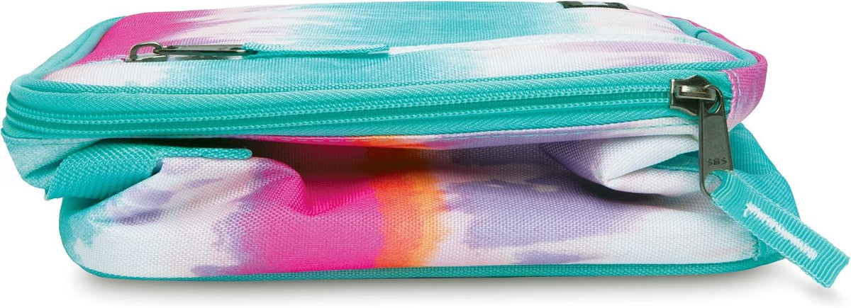 PackIt Freezable Classic Lunch Box, Tie Dye Sorbet, Built with EcoFreeze Technology, Collapsible, Reusable, Zip Closure With Zip Front Pocket and Buckle Handle, Designed for Lunches