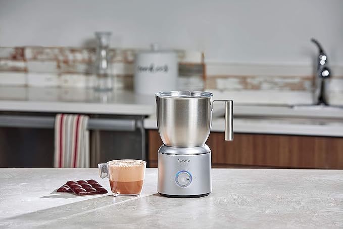 Capresso froth Select Automatic Milk Frother and Hot Chocolate Maker, Stainless Steel 209.05, Silver, 20 ounce