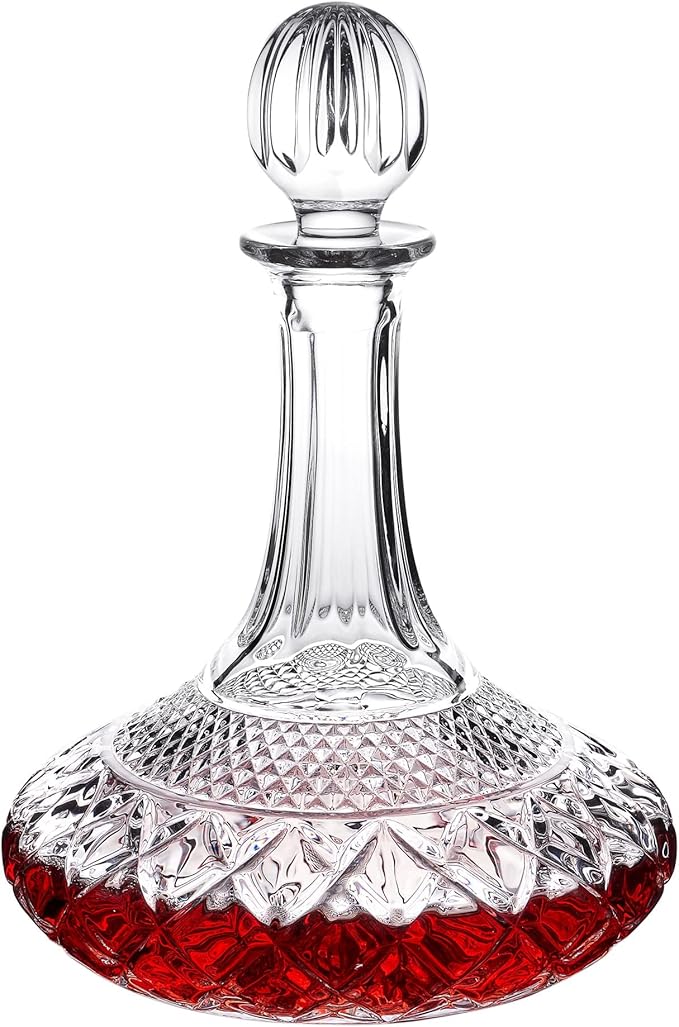 50oz Wine Decanter Crystal Bottle for Wine with Stopper- Top Red Wine Decanter Carafe Bottle with Luxury Box .Elegant Gift for Men/Women