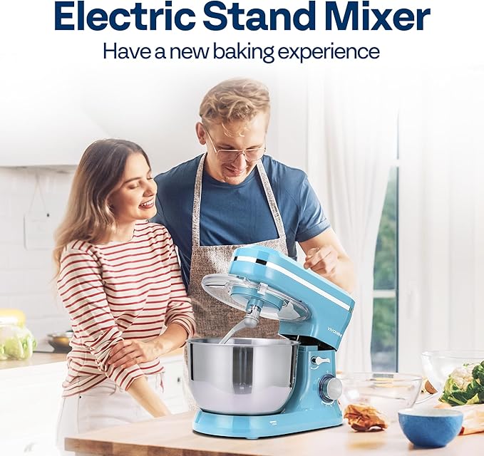 VIVOHOME Electric Ice Shaver Snow Cone Maker Machine Silver 143lbs/hr with VIVOHOME 4.75 Quart Stand Mixer, 8 Speed Kitchen Electric Food Mixer