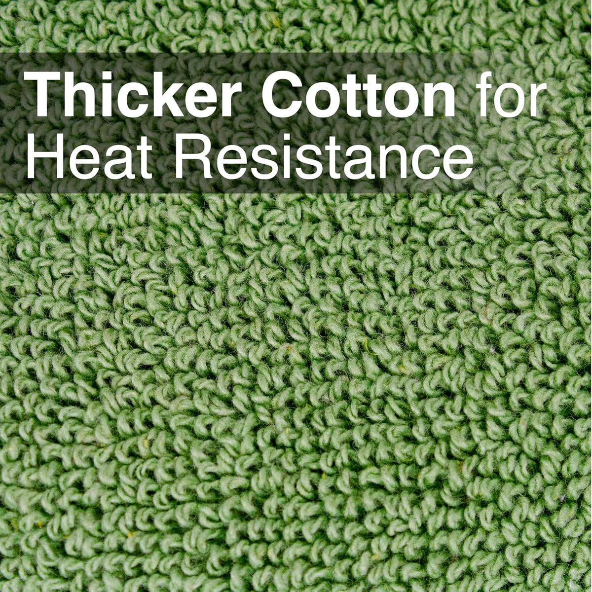RITZ Terry Potholder & Hot Pad: Unparalleled Heat Resistant, Durable 100% Cotton – Ergonomically Designed for Optimal Grip – Easy-Care Machine Washable – 4-Pack, Cactus Green