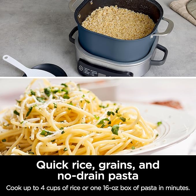 Ninja MC1101 Foodi Everyday Possible Cooker Pro, 8-in-1 Versatility, One-Pot Faster Cooking Replaces 10 Tools, Family-Sized Capacity with Adjustable Temp Control, 6.5 quarts, Midnight Blue