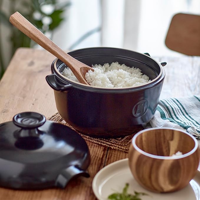 Emile Henry 2.5 qt Rice Pot | Charcoal