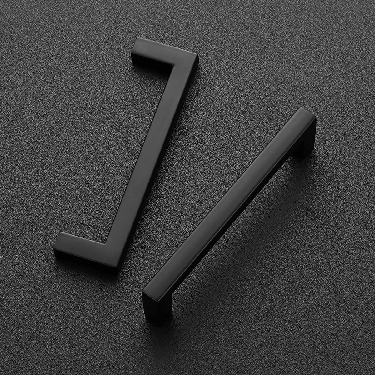 Ravinte 35 Pack Solid 3-3/4 Inch Center to Center Slim Square Bar Drawer Handles Cabinet Hardware - Matte Black Kitchen Pulls