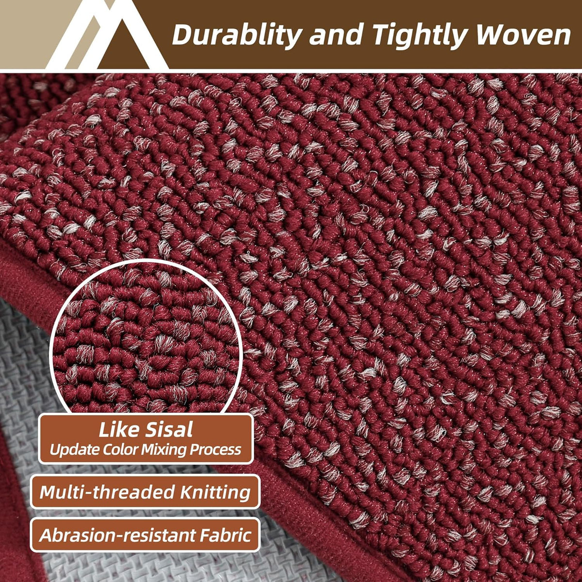 COSY HOMEER-Door-Mat 24"x36" Non Slip Absorbent Entryway Rugs Dirt Trapper Doormats Washable Entrance Mats Low Pile Welcome Floor Mat for Front Back Door and Entry Mats,Red