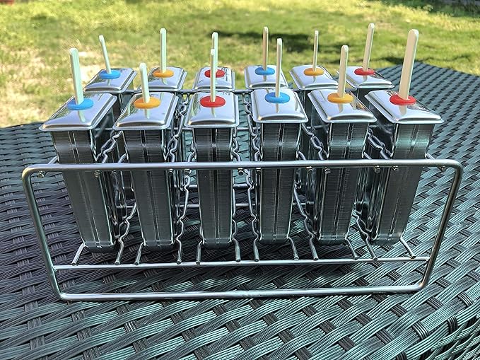 12 cavity mold stainless steel popsicle mold metal ice pop molds bpa free -ice Cream Ice Lolly Popsicle Mold pop molds with wooden sticks-ice pop maker molds popsicle mold stainless steel