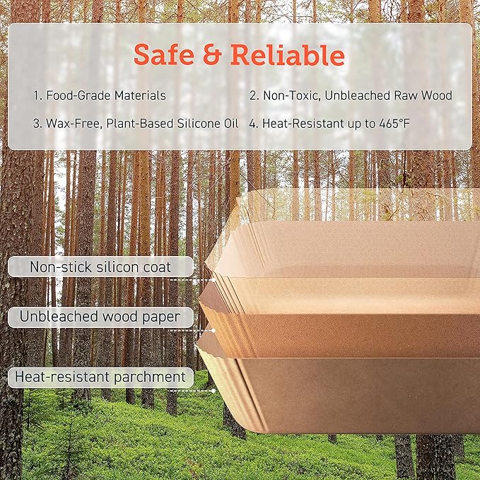 Cosori Mini Air Fryer 2.1 Qt, 4-in-1 Small Airfryer, Bake, Roast, Reheat & Air Fryer Liners, 100 PCS Square Disposable Paper Liners